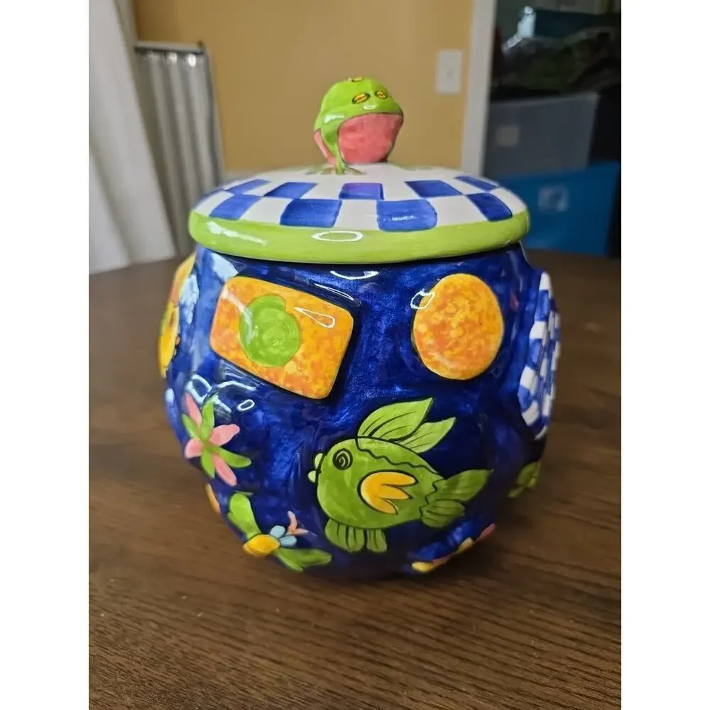 Laurie Gates 1999 Ceramic‎ Cookie Jar – Alien Spaceship UFO Design – 10